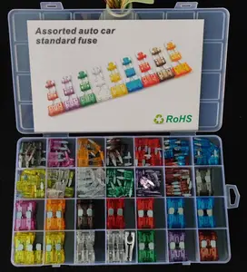 Kit de fusíveis automotivos personalizados para carros, caixa de fusíveis para carregadeira, 200/240/300/500/700 peças, fusíveis de reposição automotivos