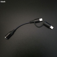 Adaptateurs de conversion et répartiteurs durables en nylon tressé 2-en-1 USB Type C 8 broches vers câbles audio