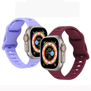 Kidiby Schmetterlingsverschluss Silikonuhrband 38/40/41/42/44/45/49MM Uhrenarmbänder für Apple Iwatch Ultra
