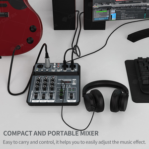 <span class=keywords><strong>Mini</strong></span> mezclador de Audio CLAVAX profesional 48V Phantom Power <span class=keywords><strong>Mini</strong></span> mezclador Usb interfaz de Audio portátil de 4 canales - Product Image 6