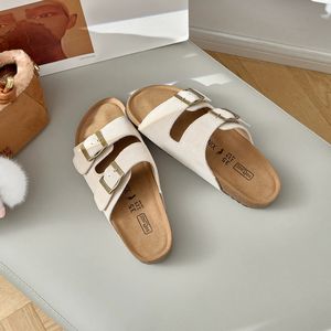 2025, <span class=keywords><strong>Sandalias</strong></span> planas Birkenth para mujer, diseño de punta abierta, cuero completo con plataforma inferior gruesa, tendencia de moda sin cordones para exteriores de verano - Product Image 4