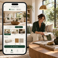 Desain Interior AI Canggih, Desain dan Pengembangan Ruangan AI untuk IOS Android Dengan Unggah Foto Ruangan dan Generasi Gaya LionCreate