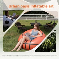 Nouveau canapé gonflable sphérique sur le thème du basketball et du football, design moderne et minimaliste, en PVC respectueux de l'environnement, pour intérieur/extérieur, pour adultes