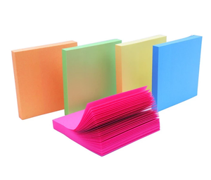 HengXin <b>Sticky</b> <b>Note</b> Fluorescent Colors Double Adhesive Strong Stick School Supplies Good Quality Stationery - Product Image 3
