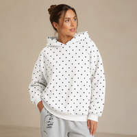 Sweat-shirt à capuche à pois pour femme Joydressing, coupe décontractée, manches longues, pull-over pour les détaillants de vêtements