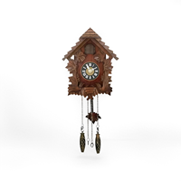Horloge murale en bois vintage avec pendule, 60 cm, horloge en bois traditionnelle avec design de pendule vintage. Décoration murale idéale pour la maison