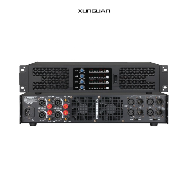 DS4600/DS4800 Hight Quality 4-Channel 2U DSP Audio Power Amplifier Professional 600W/800W*4CH for Karaoke Stage