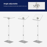 Pupitre en acrylique transparent durable et moderne, présentoir de podium en lucite pour présentations, églises, mariages