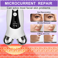 Rouleau facial en forme de V avec technologie de micro-courant pour le contouring du visage et le raffermissement de la peau, appareil de beauté