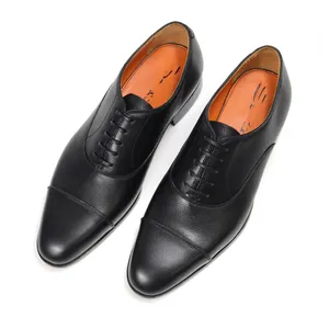 厂家批发手工定制黑色皮革商务牛津鞋办公室男鞋