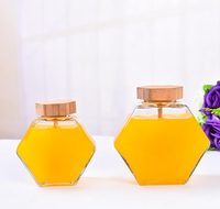 Bouteilles d'emballage de miel en verre, souvenirs uniques, pots conteneurs de pots avec cuillères, vente en gros, ml