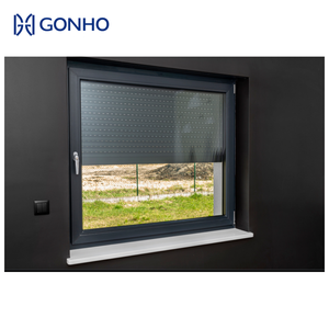 GONHO Double vitrage en aluminium de haute qualité pour volets persiennes, stores à ouverture <span class=keywords><strong>verticale</strong></span> intégrés pour fenêtres, étanches. - Product Image 1
