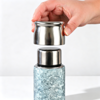 Bouteille d'eau portable minimaliste légère en titane pur 410 ml, isolation sous vide 6-12h, couvercle magnétique, anti-fuite, sans BPA