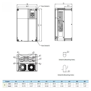 VFD-CP2000+ ซีรีส์อินเวอร์เตอร์ปรับความถี่ VFD185C23A-21 2.48HP 1.85kW 230V FOC & TRQ ขายดี มีสินค้าในสต็อก - Product Image 1