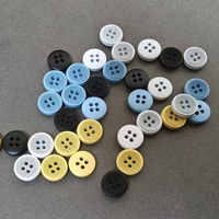 Kancing Kemeja Resin Pola Laser Multi-warna Kelas Atas Terbaru, 4 Lubang