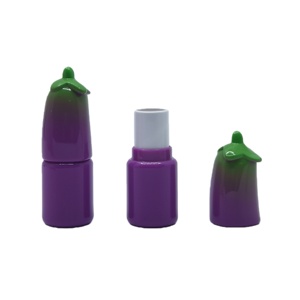 Tubo de bálsamo labial Yuecai con forma de maíz, vacío, lindo, con forma de fruta, para niños, con llavero y cadena de bola, embalaje cosmético de fábrica - Product Image 6