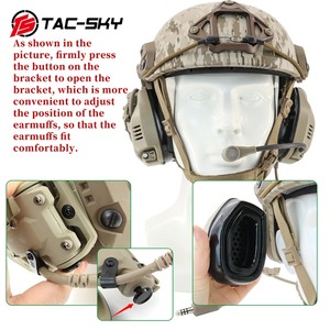 TS TAC-SKY TSRAC <strong>Tactical</strong> ARC Rail Attached Communication Headset Noise Reduction for Fast <strong>Helmet</strong> <strong>Tactical</strong> Headset - Product Image 5