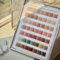 Kit de vernis à ongles gel effet œil de chat 49&36 couleurs/sets, très bonne qualité, avec gelée blanche et nude, et nuancier de couleurs offert