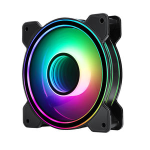 Ventilateur rgb haute technologie 120mm, 2 pièces, miroir infini ARGB, système de refroidissement pour <span class=keywords><strong>pc</strong></span> <span class=keywords><strong>gamer</strong></span>, avec production visuelle - Product Image 2