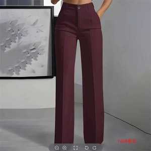<span class=keywords><strong>Pantalon</strong></span> de Costume Femme Taille Haute Respirant Style Européen et Américain pour Tenue d'Affaires Formelle d'Automne et Activités Extérieures – Vente en Gros - Product Image 4