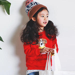 Sudadera con Capucha para Niña, Color Rojo, con Estampado de Perro, Sin Bolsillos, de Proveedor Gold OEM - Product Image 3