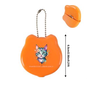 Customized Rubber Squeeze Coin <b>Purse</b>, <b>Cute</b> Cat Shape Coin Pouch Keychain, Coin <b>Purse</b> Holders Business Keychain - Product Image 3