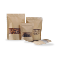 Sachets Doypack 500g avec fermeture éclair refermable, doublure en aluminium, en papier kraft, pour aliments de spécialité