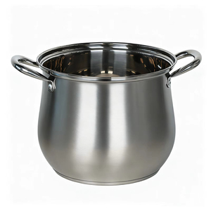 Classic Silver Stainless Steel 4-Piece Cookware Set, 24/28cm Non-Stick Soup <b>Pot</b> and Steamer <b>Pot</b> Lightweight Durable - Product Image 2