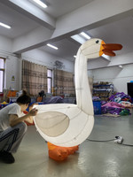Accessoires de publicité d'oie gonflable réaliste de 5ft pour la décoration ballon d'animaux de ferme de modèle de dessin animé