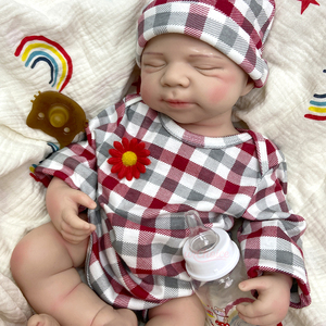 Poupée Reborn en Silicone Pascale <span class=keywords><strong>de</strong></span> 20 pouces, réaliste, douce, faite à la main, nouveau-né, garçon, <span class=keywords><strong>bouche</strong></span> ouverte, à baigner, peinte, avec cils implantés - Product Image 3