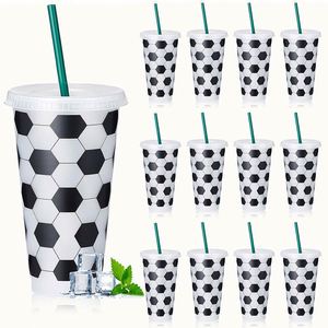 Gobelets en PP personnalisés de luxe pour clubs de football mondiaux avec couvercles et pailles, articles promotionnels imprimés UV jetables – Vente en gros - Product Image 1