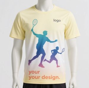 Camisetas personalizadas de maratón a granel 100% poliéster de gran tamaño transpirable de secado rápido para correr - Product Image 1