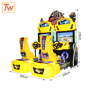Simulateur de conduite avec volant pour salle d'arcade, équipement de divertissement, machine de jeu vidéo de course automobile à monnayeur 42 pouces - Product Image 4