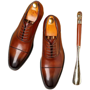 Zapatos de Vestir Italianos Premium para Hombre, Cuero Vacuno Genuino, Diseño de Punta Cuadrada, Acabado Brillante, Aumentan la Estatura, Ideales para Bodas - Product Image 2