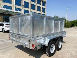 Heavy Duty 10*6 doble eje galvanizado en caliente Van Trailer pequeño camión volquete de tracción para remolques utilitarios de carga de grava de arena - Product Image 6