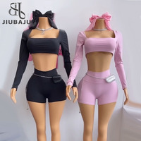 Ensemble de sport 2 pièces pour femme : survêtement de yoga à séchage rapide, tenue de gym, ensemble de course, t-shirt de sport à manches longues, vêtements de yoga