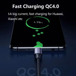 65W Nylon Braided <b>USB</b> Type C <b>to</b> Type C <b>Cable</b> Super Fast Charging Data <b>Cable</b> for Mobile Phones and Smart Watches - Product Image 2