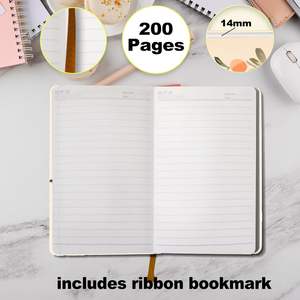 Cuaderno <span class=keywords><strong>de</strong></span> Cuero PU Personalizado al por Mayor <span class=keywords><strong>de</strong></span> Fábrica, Diario <span class=keywords><strong>de</strong></span> Tapa Dura <span class=keywords><strong>de</strong></span> Alta Calidad con Hilo Cosido y Diseño Floral - Product Image 2