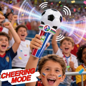 Pafu 2026 – Jouet microphone de supporter pour événements sportifs et fêtes, mégaphone de stade avec 3 sons de cheering et lumière LED, bruiteur portable - Product Image 1