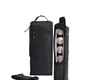 Sacs isothermes de golf Oxford noirs résistants à l'eau, sacs isothermes portables pour bière en conserve et boissons - Product Image 5