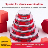 Children's Xinjiang Dance Wooden Tambourine Orff Professional Percussion Instrument Hand Drum All-in-One Function Kindergarten