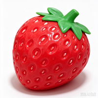 Jouet anti-stress Squeeeze Strawberry Squeeze Poke Squish, forme de fruit mignonne, doux à presser, sensoriel, vente en gros