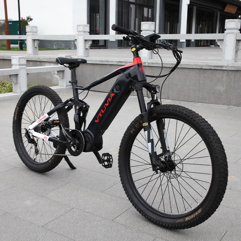 VTUVIA / Bafang Mid Drive 1000W electric mountain bike full suspension eMTB mountain ebike Enduro ebike