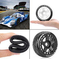 4 Pneus et Roues en Caoutchouc 1/8 RC pour Voiture de Course RC 1:8 sur Route HPI WR8 HSP Hobao ARRMA Redcat Kyosho VRX GT