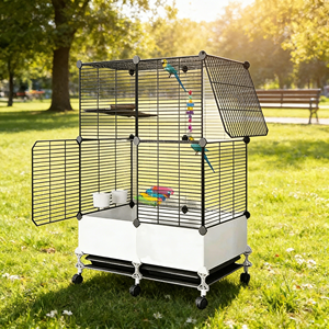 En Çok Satan Premium Metal Büyük Kuş Kafesi Muhabbet Kuşu İçin Kolay Temizlenebilir İç ve Dış Mekan Kullanımı İçin Standlı Kuş Kafesi <span class=keywords><strong>Stand</strong></span>ı Dayanıklı - Product Image 1