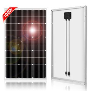 Panneau solaire rigide <span class=keywords><strong>DOKIO</strong></span> 18V 100W Chine, panneau solaire monocristallin en silicium 18V étanche, charge 12V DSP-100M, camping/maison/camping-car - Product Image 1