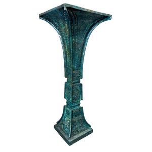 Gobelet à vin chinois ancien, artisanat en laiton, modèle 3D, moulage métallique avec gravure d'ange pour décoration <span class=keywords><strong>de</strong></span> Noël - Product Image 1