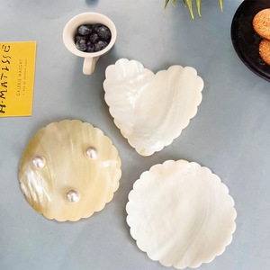 Plato de Frutas de Concha de Perla Natural en Forma de Corazón, Creativo y de Lujo, Plato Redondo <span class=keywords><strong>para</strong></span> Postres, Bandeja de Decoración - Product Image 3