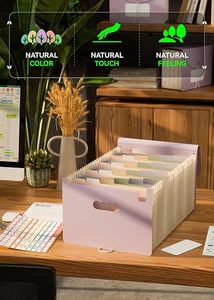 100% BPA Tab A-Z tự do thiên nhiên khỏe mạnh 26 Túi rơm lúa mì mở rộng thư mục tập tin - Product Image 3