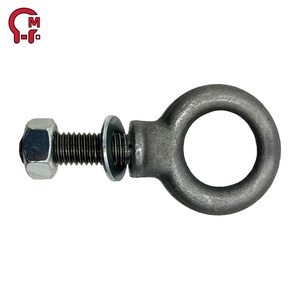 Golfare con Dado e Rondella di Bloccaggio Zincata, Golfare di Sollevamento con Rondelle Piatte in Carbonio, Finitura Naturale, Produzione Diretta HLM - Product Image 4